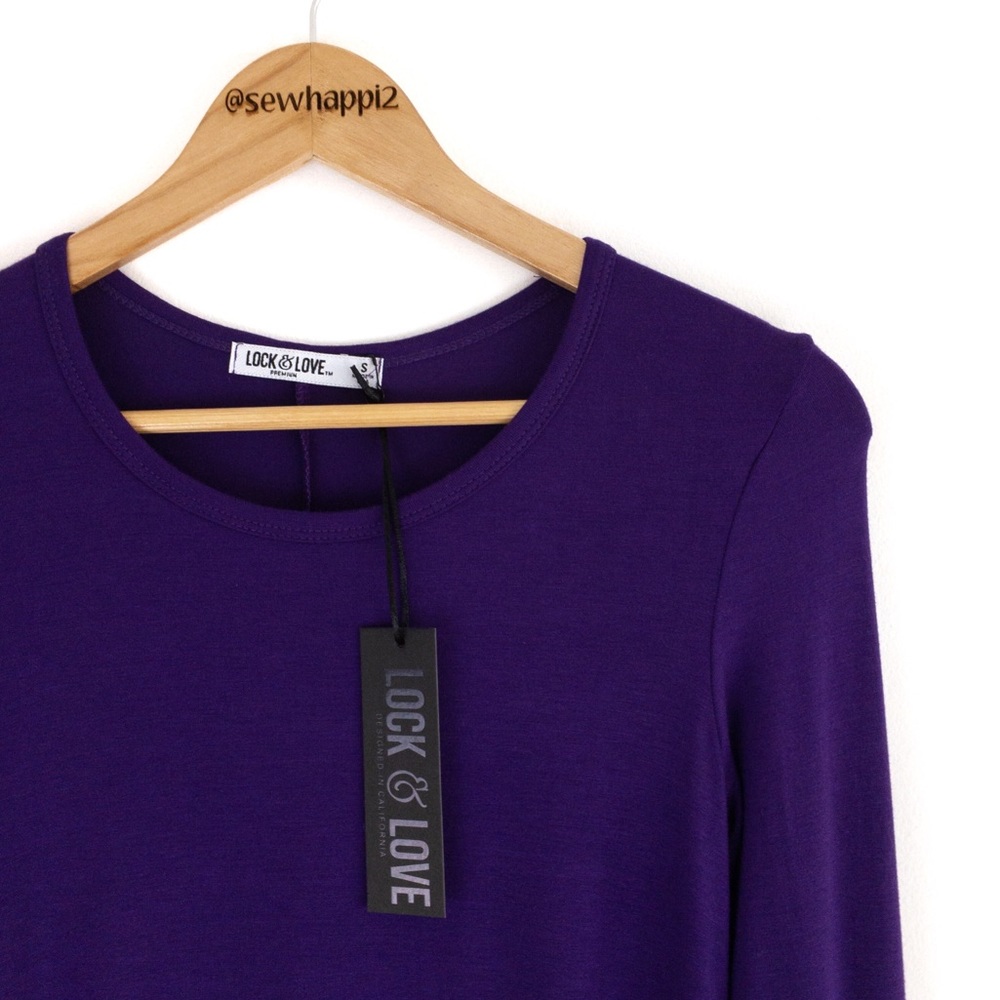Lock & Love • Deep Purple Knit Dress - Picture 4 of 5